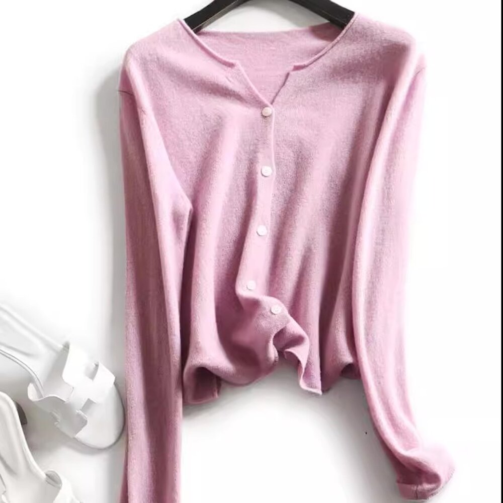 The Softest Wool Cardigans for Spring, Bundle of 2 - Light Lilac & Peach